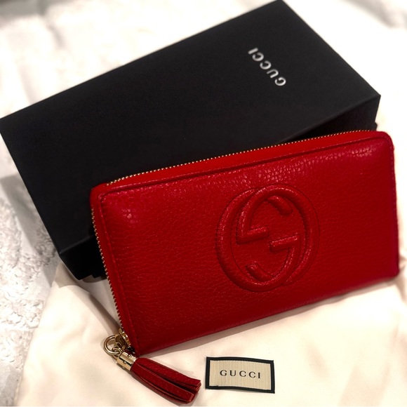 Gucci Continental Wallet Red Leather - Picture 4 of 8
